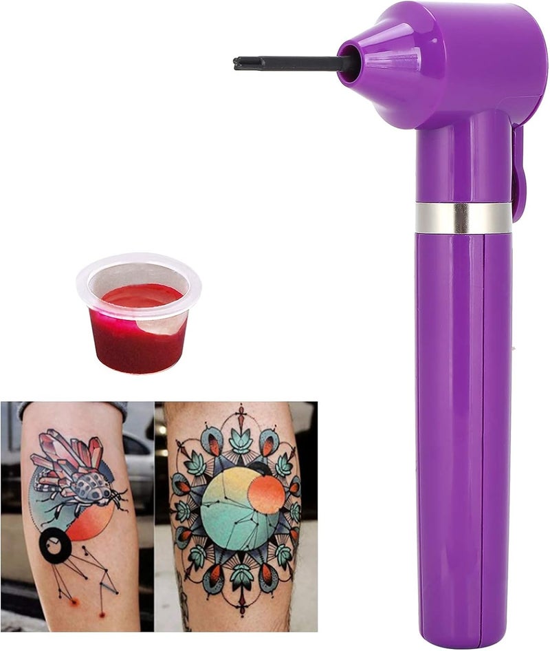 woobles Tattoo Ink Mixer, Electric Tattoo Ink Mixer Pigment Mixing Machine with 50pcs Mixing Sticks Tattoo Accessories, Tattoo Mixer Professional Tattoo Pigment Make up(purple) - Image 2
